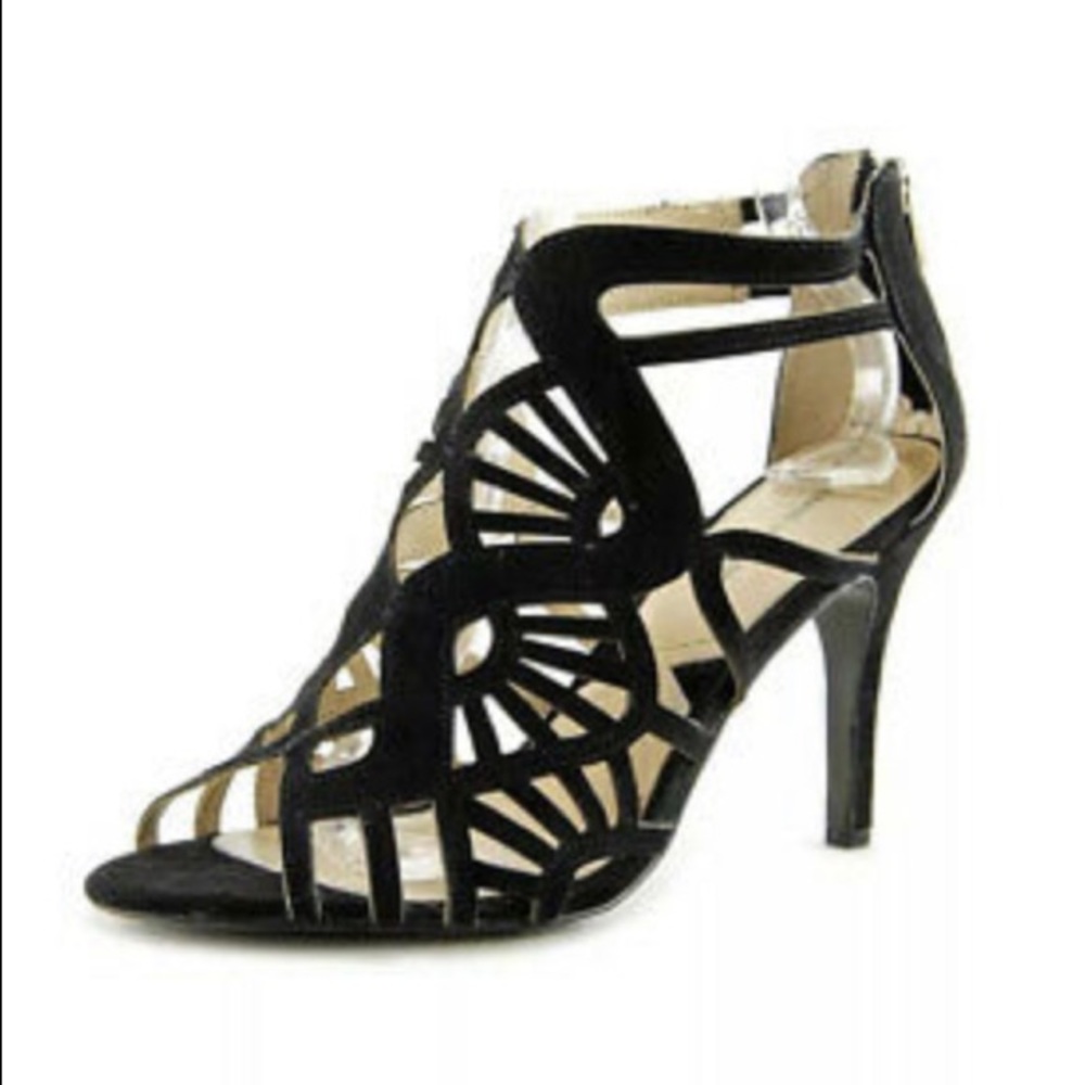 Adrienne Vittadini Black Suede Heels